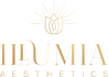 Gold logo of Illumia Aesthetics on a white background