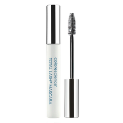 Colorescience Total Lash Mascara with white casing and silver applicator on a white background