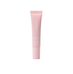 Pink skincare tube on a white background with a pink logo in the corner.