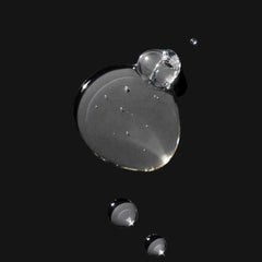 Close-up of water droplets on a black background