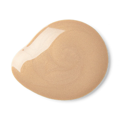 Beige makeup sponge on a white background