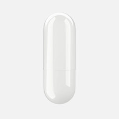 White oval-shaped product on a light gray background